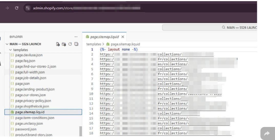truco de sitemap en shopify