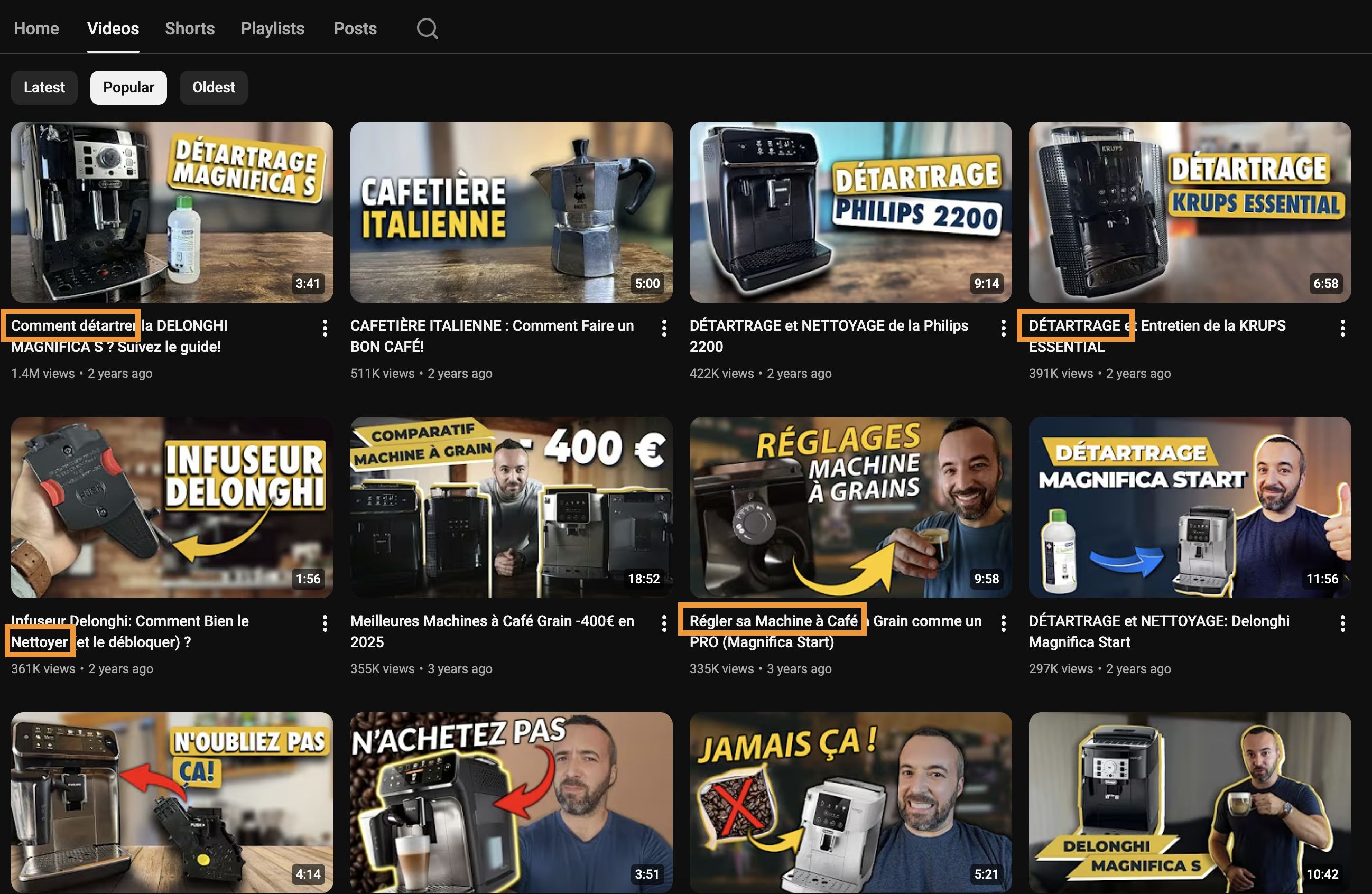 youtube mots cles seo