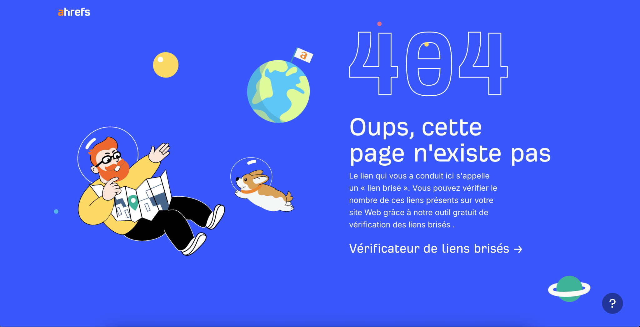 La page 404 d'Ahrefs