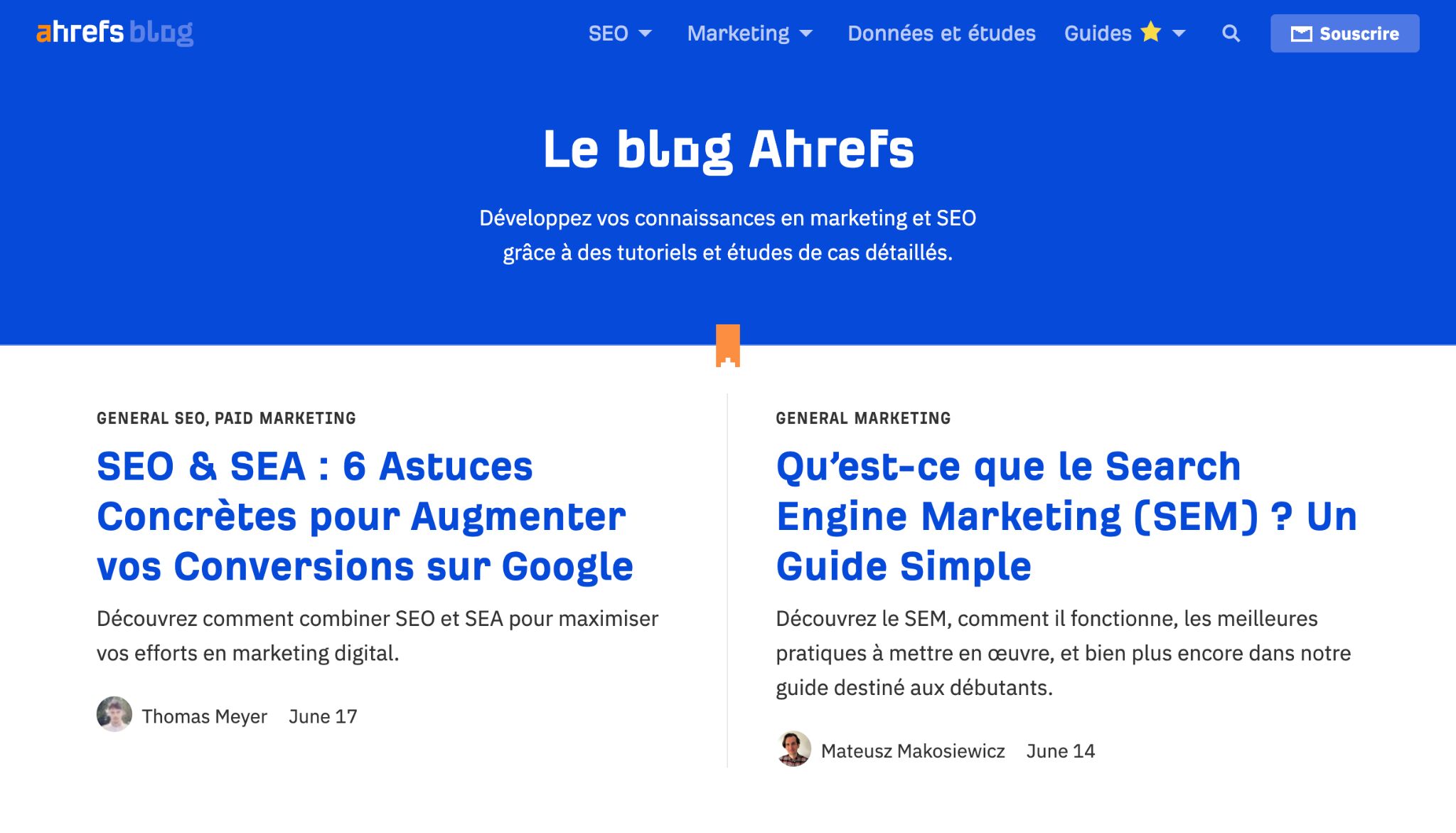 Blog de Ahrefs