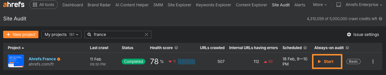 lancer-audit-seo-sur-site-ahrefs-gratuit