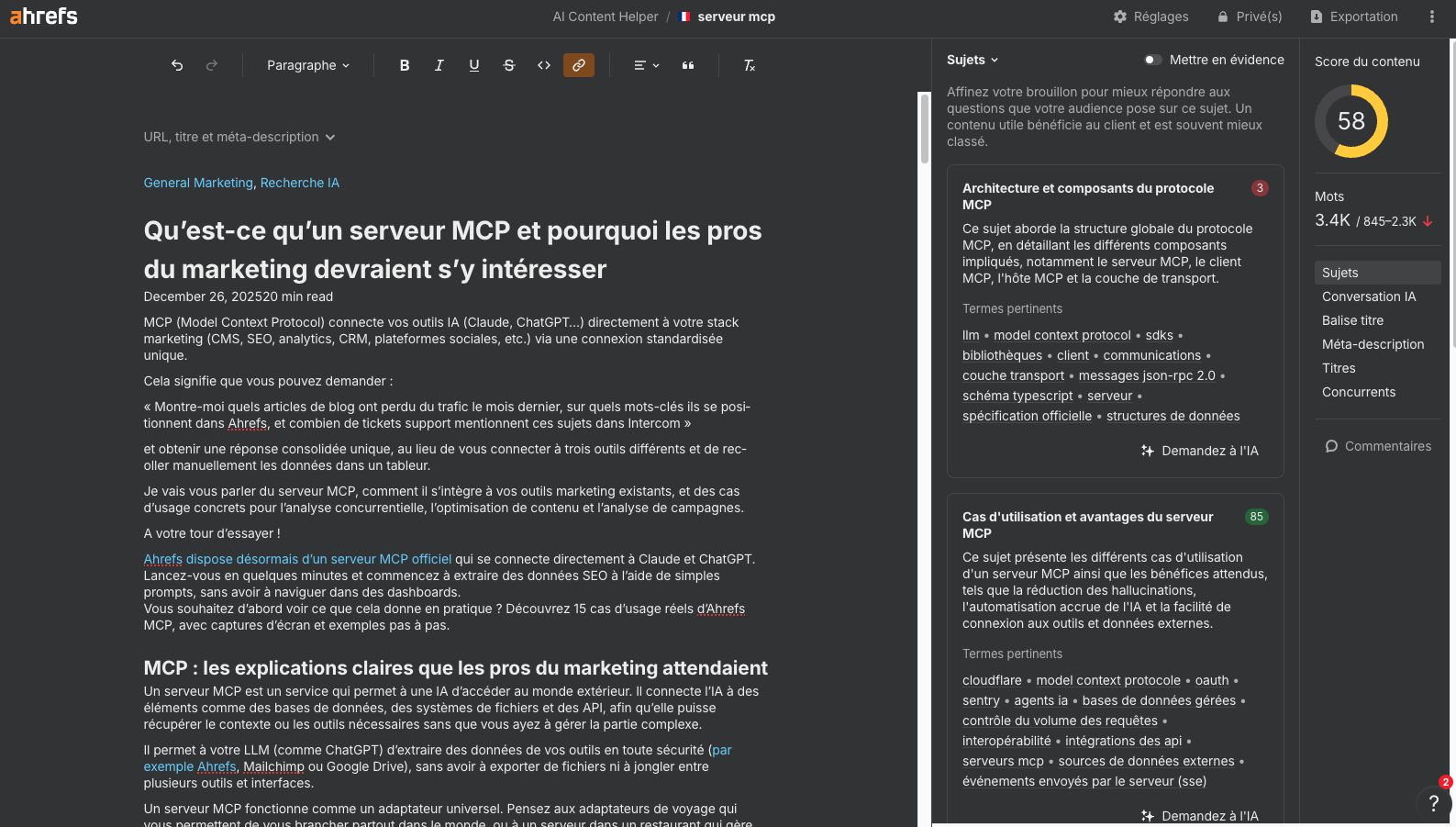 trouver-entites-pour-ranker-sur-llm-exemple-outil-ahrefs-ai-content-helper-ameliorer-autorite-thematique-analyse-contenu