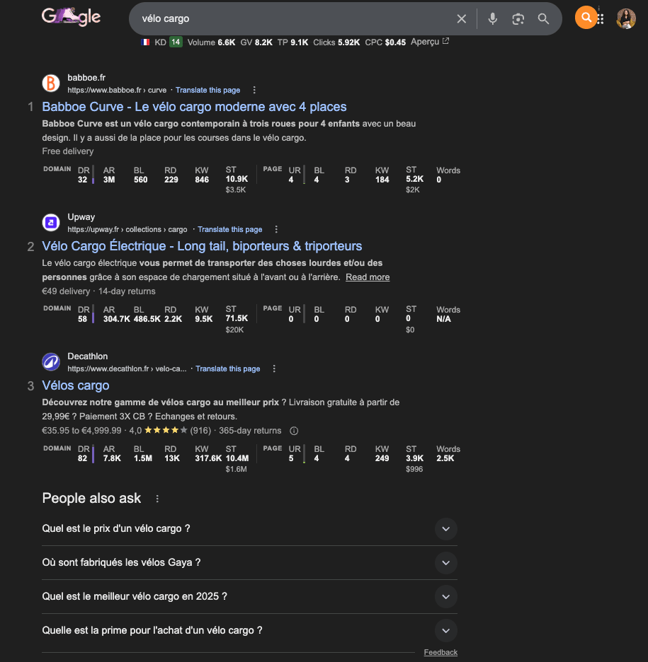 exemple-serp-velo-pour-illustrer-intention-de-recherche