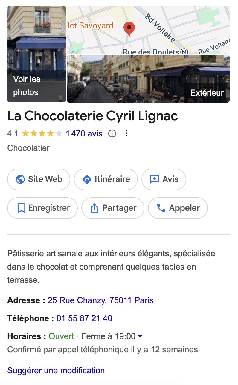 Extrait enrichi de la Chocolaterie Cyril Lignac