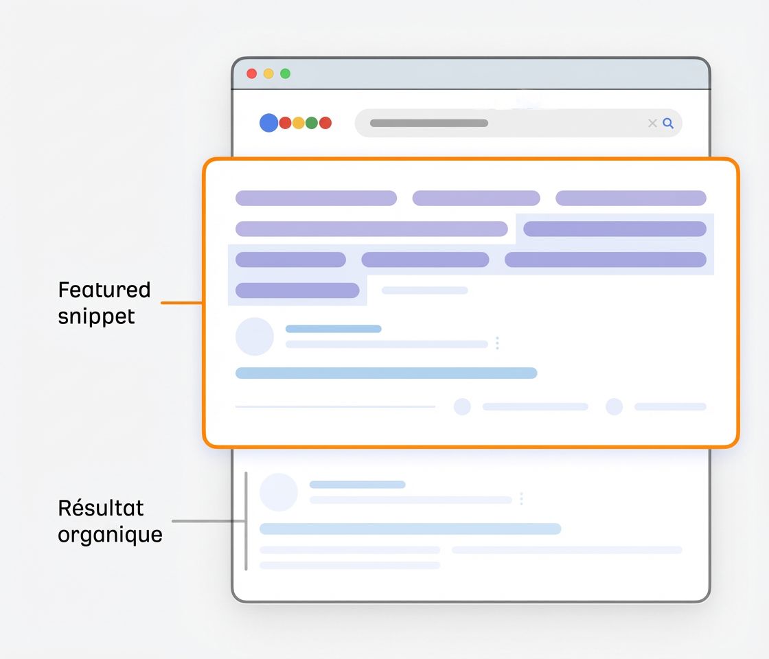 Illustration d'un contenu en position 0 ou featured snippet