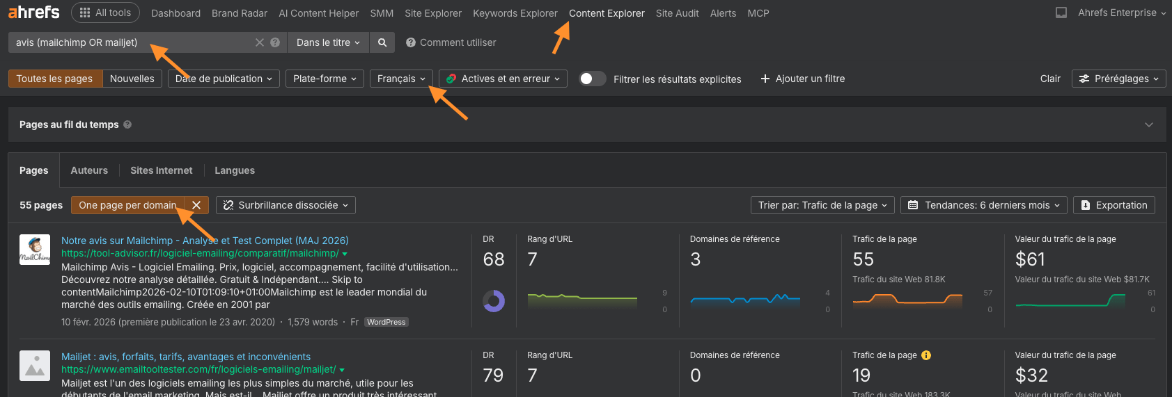 trouver-avis-concurrents-ahrefs-search-operators