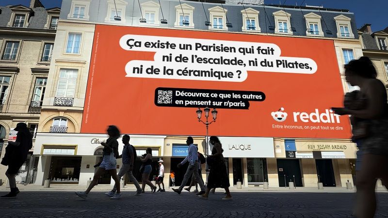 Campagne Reddit réalisée à Paris