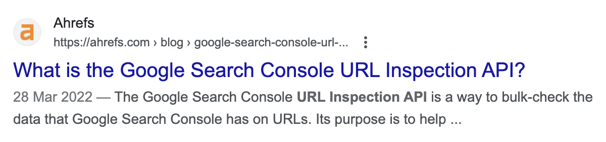exemple d'une balise titre réécrite par Google 