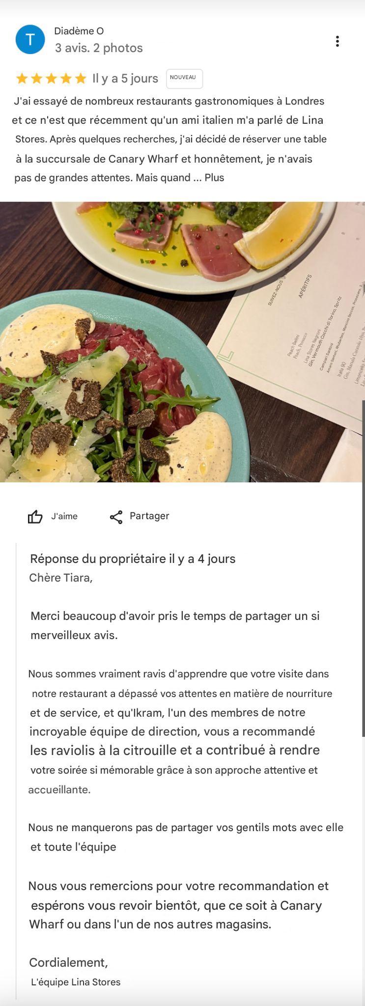 Exemple avis Google