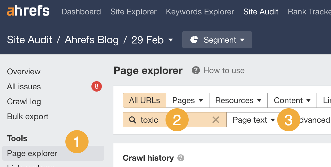 identifier les opportunités de liens internes sur d'autres pages avec l'outil Site Audit d'Ahrefs 