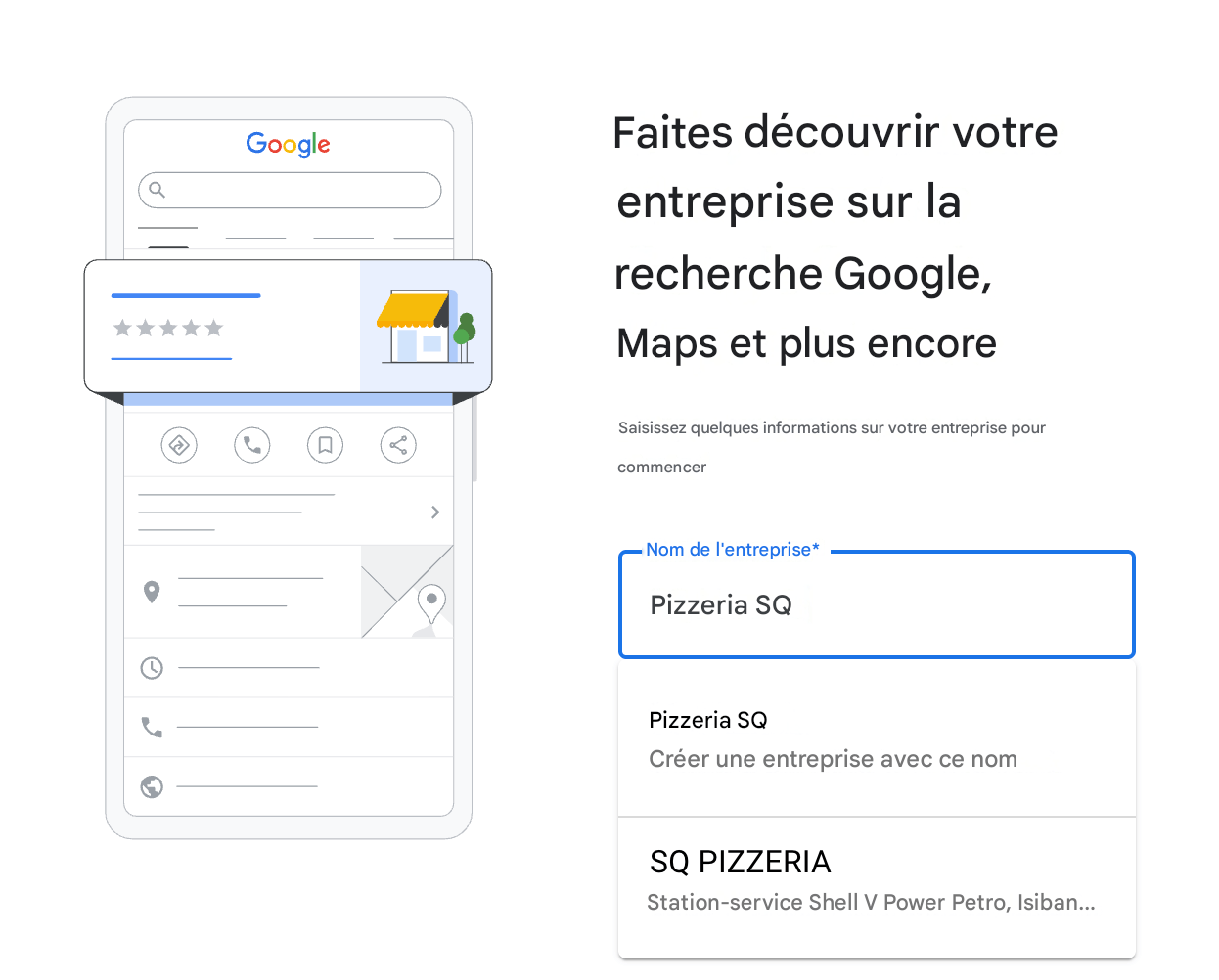 Recherche Google Maps