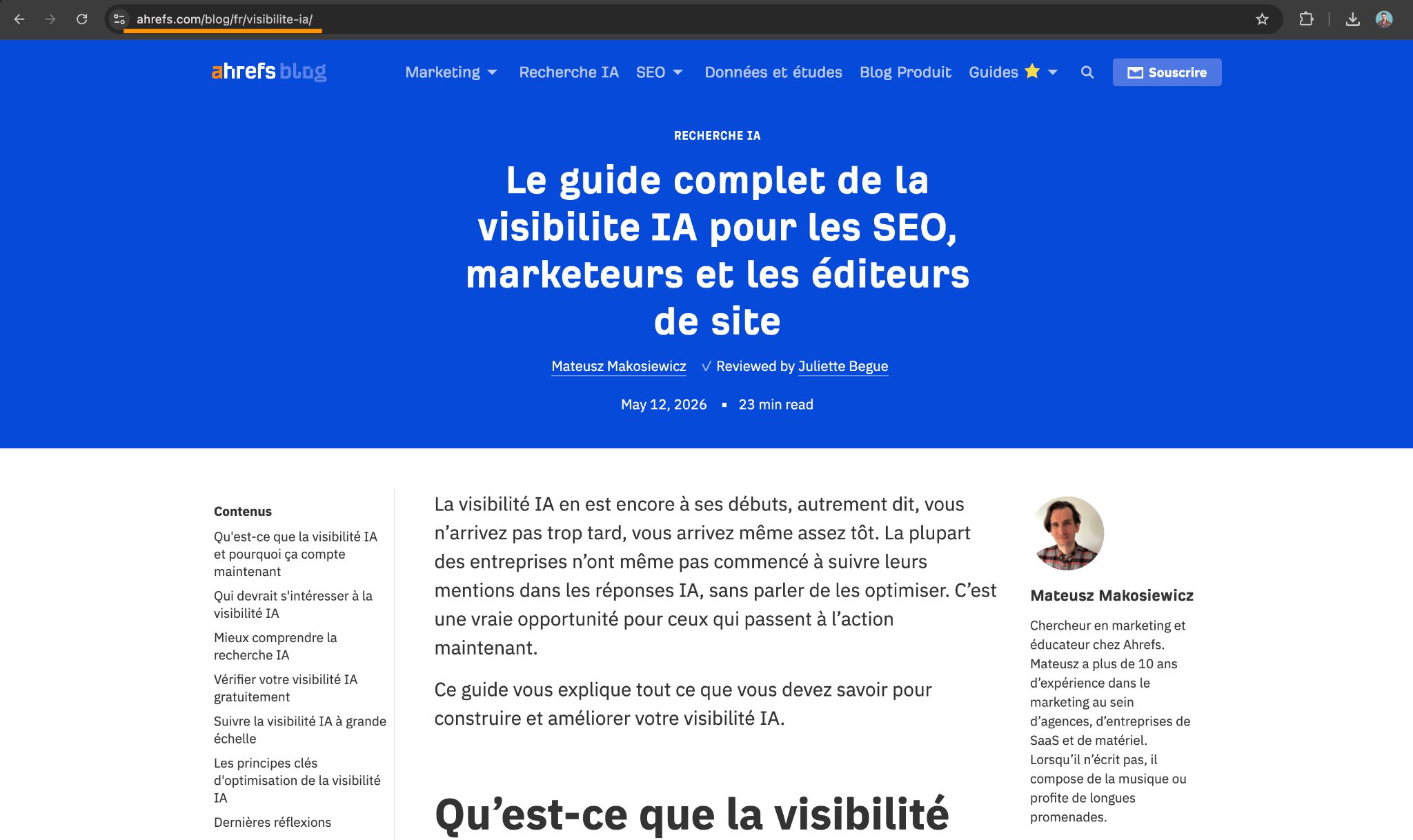 URL d'un article ahrefs 