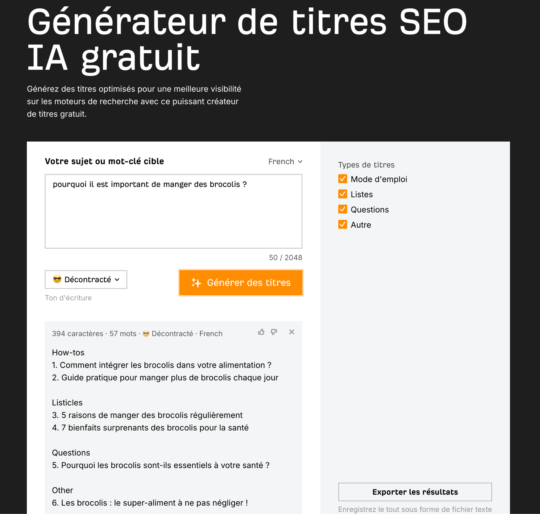 Générateur de titre seo gratuit d'ahrefs 