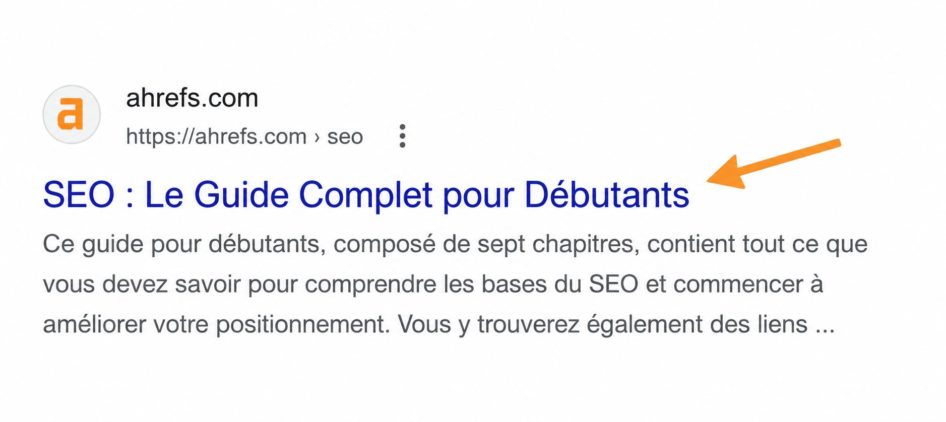 balise titre dans les résultats de recherche Google 