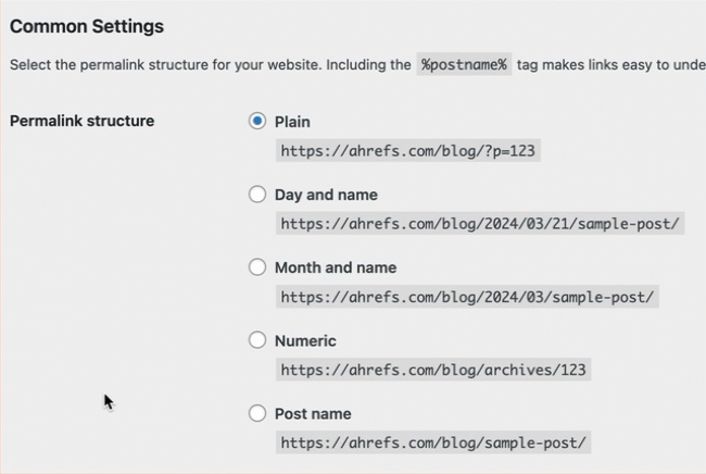 paramètre d'URL sur un CMS 