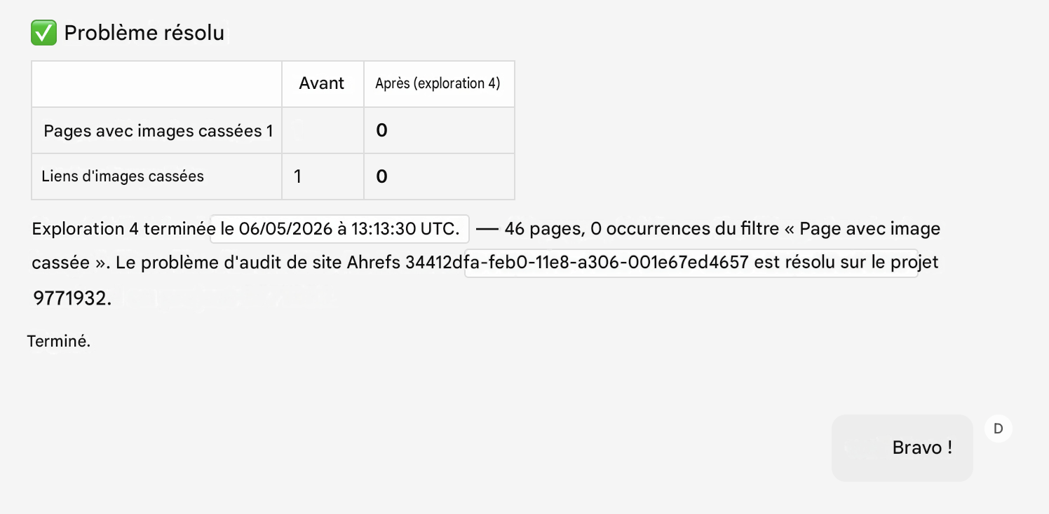 Agent SEO IA : problèmes techniques résolus