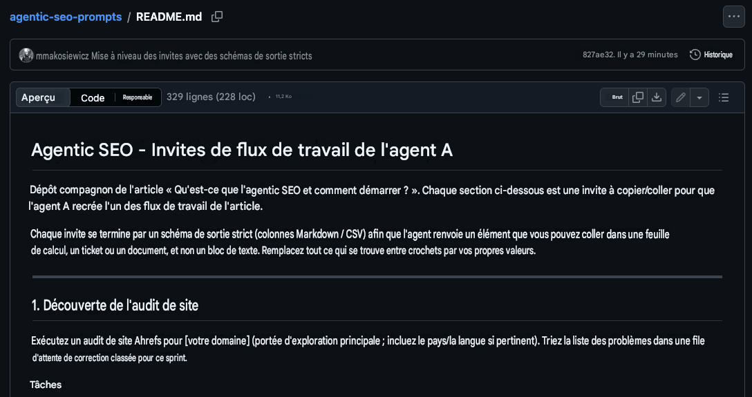 exemples prompts agent SEO IA