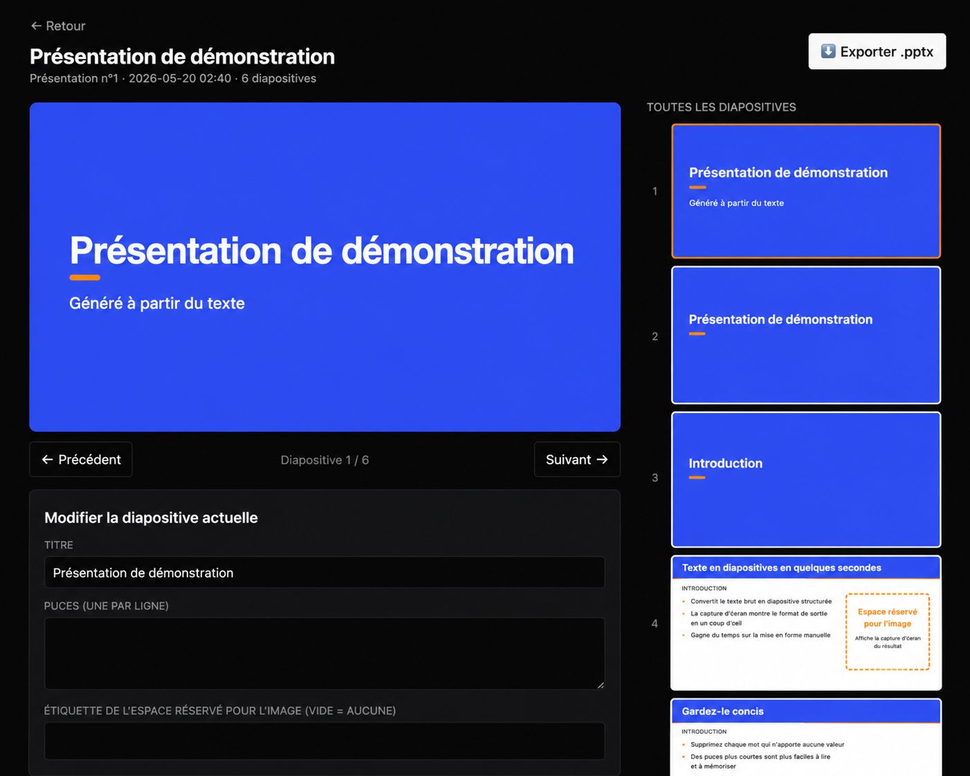 Transformer un document Markdown désordonné en une présentation PowerPoint à l'image de votre marque via Letaido