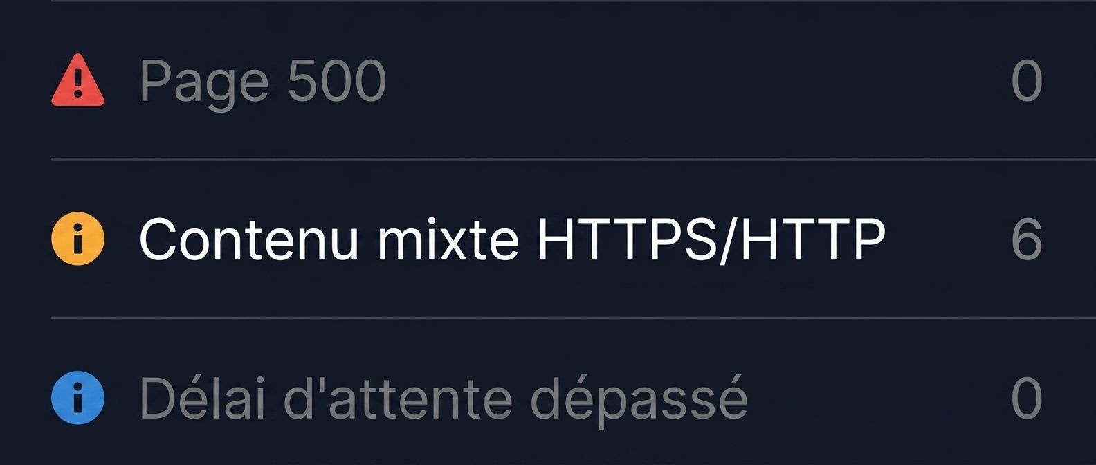 Problème de contenu mixte HTTPS/HTTP.