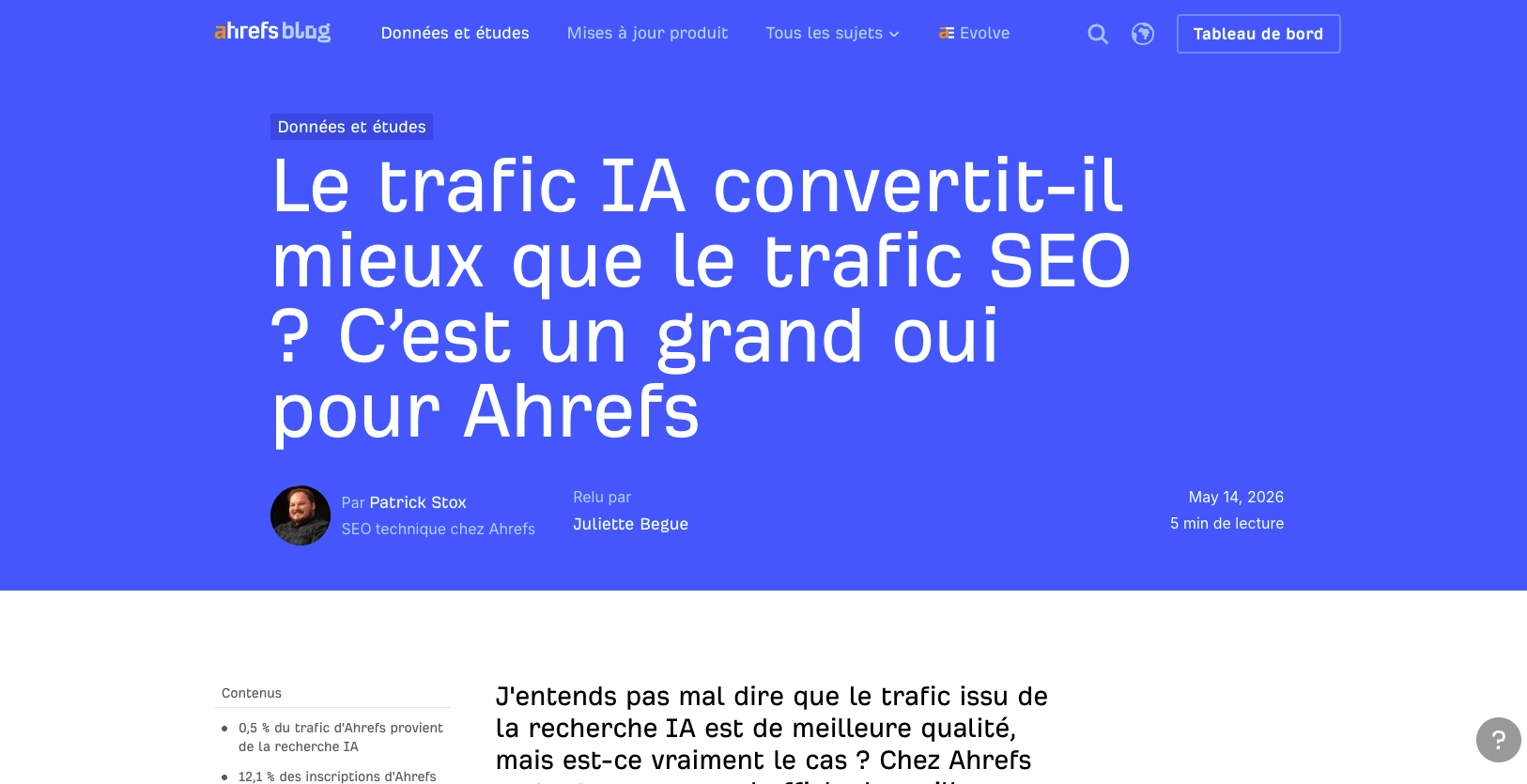 article-ahrefs-francais-conversion-trafic-ia