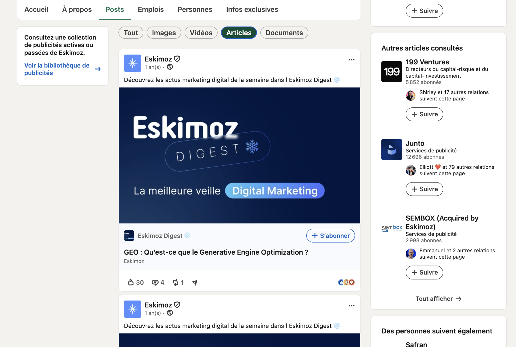 Exemple article LinkedIn
