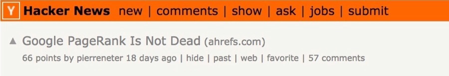 hacker news ahrefs pagerank