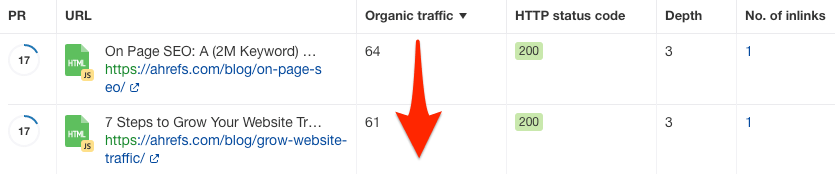 data explorer internal links opps
