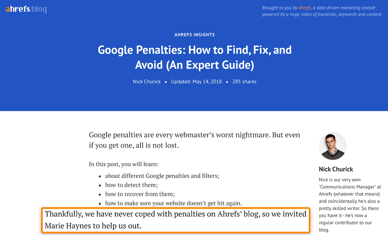 6 google penalties expert