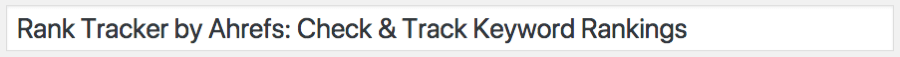 rank tracker title tag new