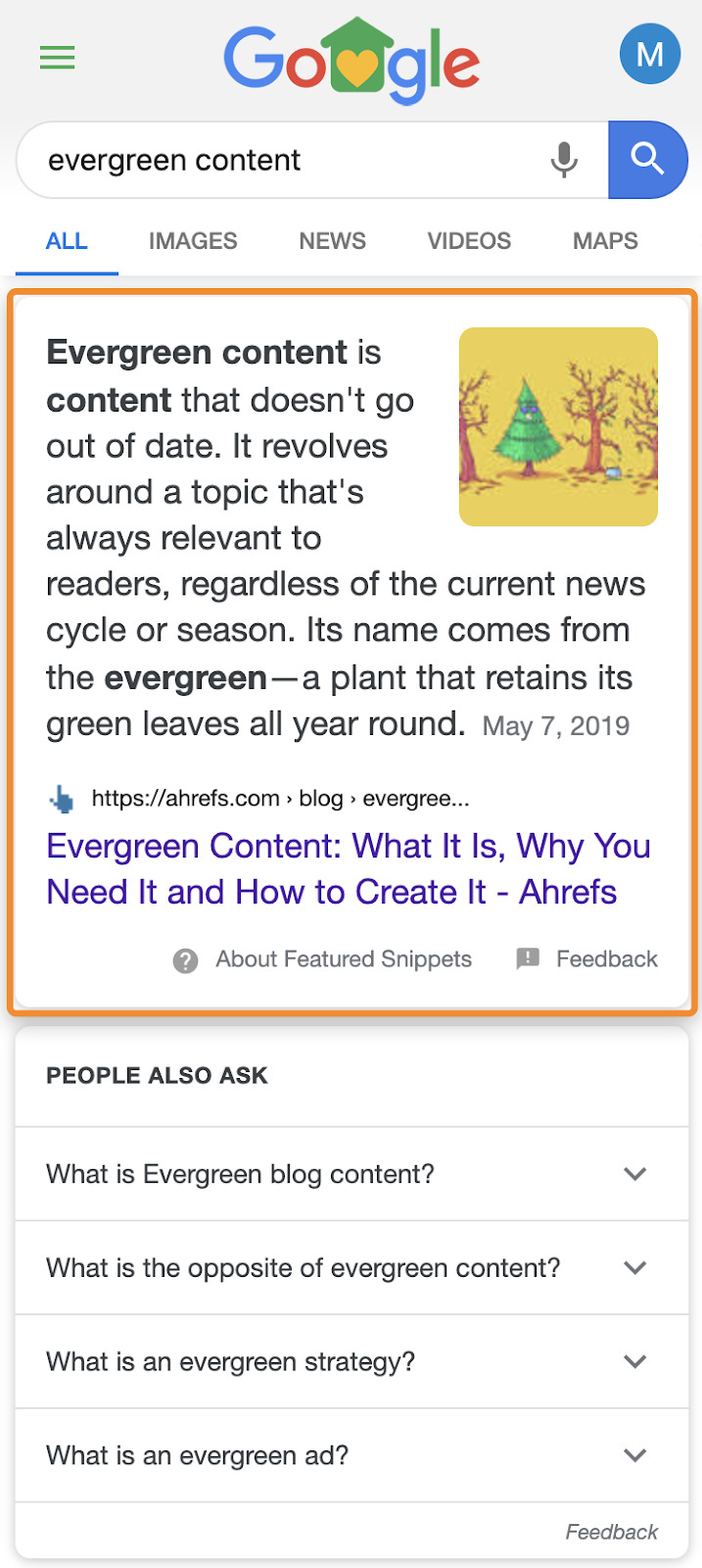 15 featured snippet mobile
