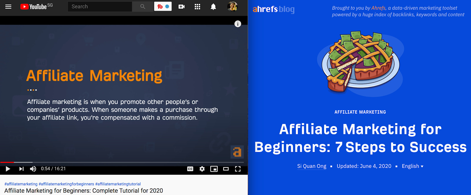 Affiliate Marketing for Beginners Complete Tutorial for 2020 YouTube and Affiliate Marketing for Beginners 7 Steps to Success