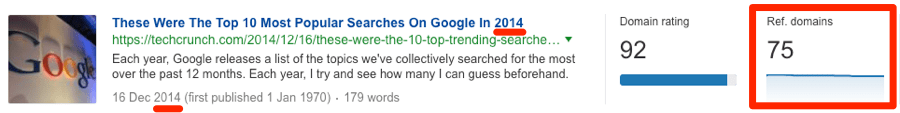 old google searches