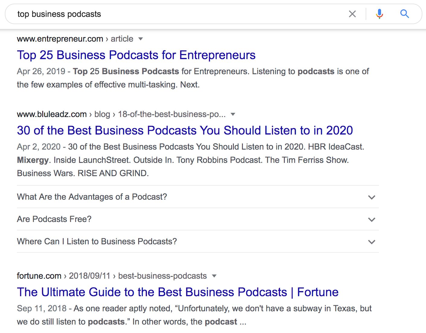 top business podcasts Google Search