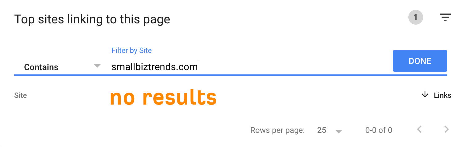 9 no results domain gsc