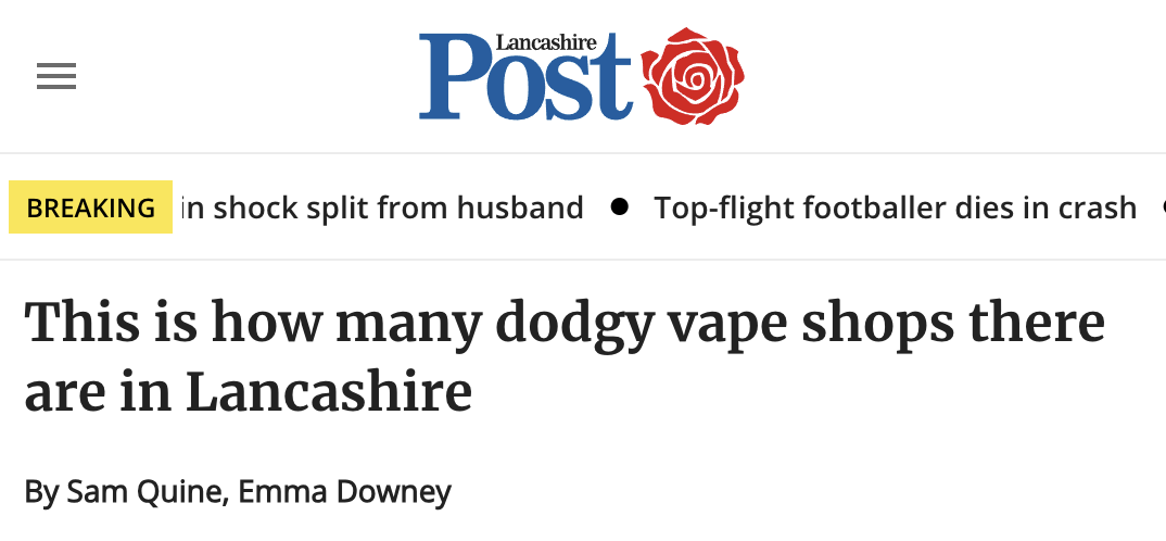 キャンペーンにリンクする Lancashire Post の記事