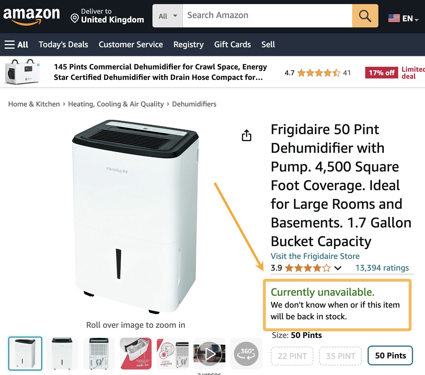 ランキング上位のページで推奨されている在庫切れ商品