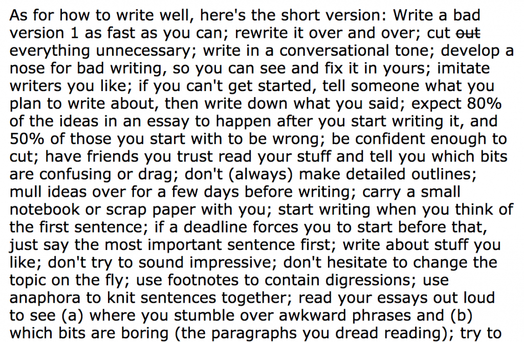 長文段落を示す図