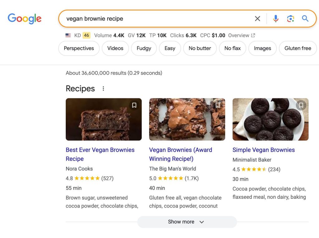 Googleのスキーマ マークアップの画面