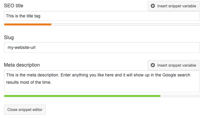 Yoast SEOの設定画面