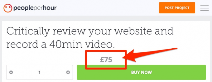 フリーランサーがWebサイトを画面録画しながら改善点を指摘する様子を示す、手動ビデオ監査の例のスクリーンショット。