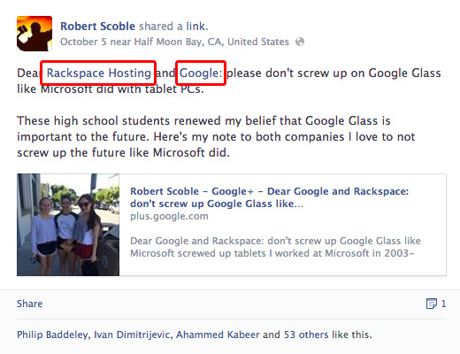 How Robert Scoble updates his Google Plus post