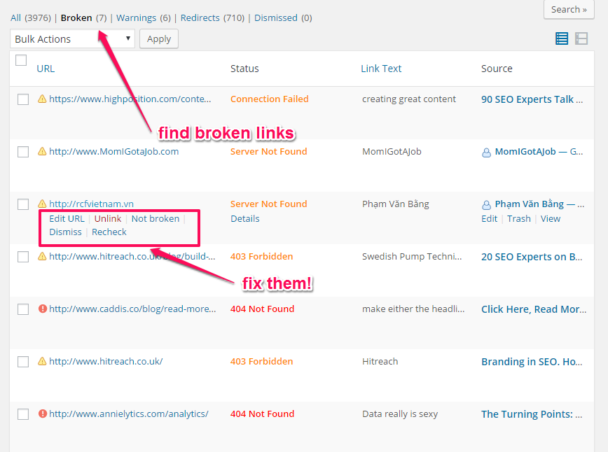 fix broken links plugin fix broken links plugin