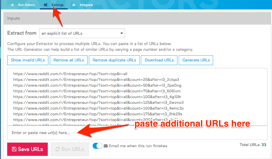 import io add urls