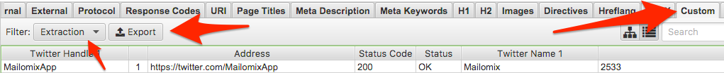 screaming frog custom extraction