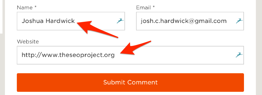 wordpress comment name website