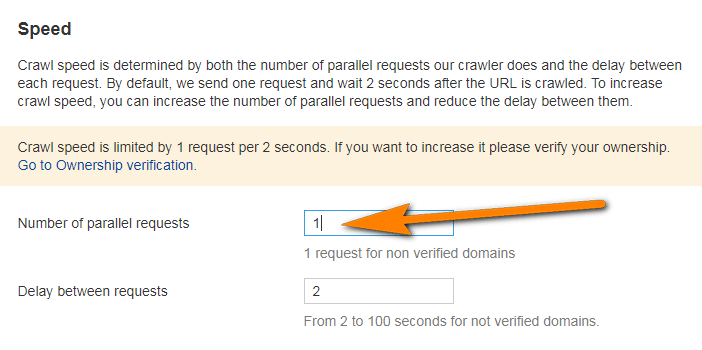 increase the number of parallel requests