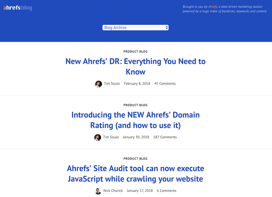 Ahrefs Product Blog