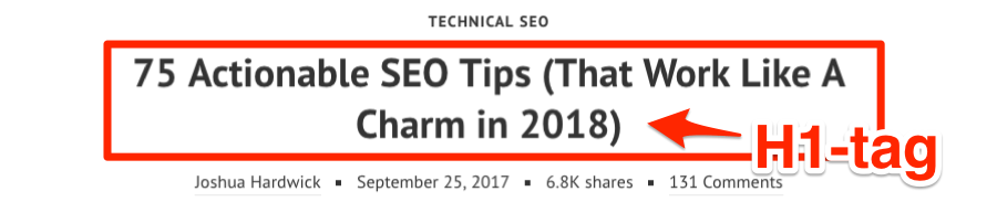 h1 tag seo tips