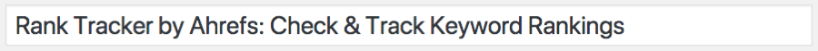 rank tracker title tag new