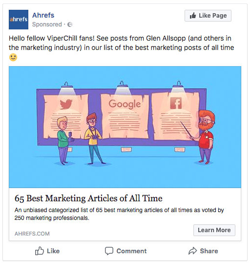 awards fb targeting